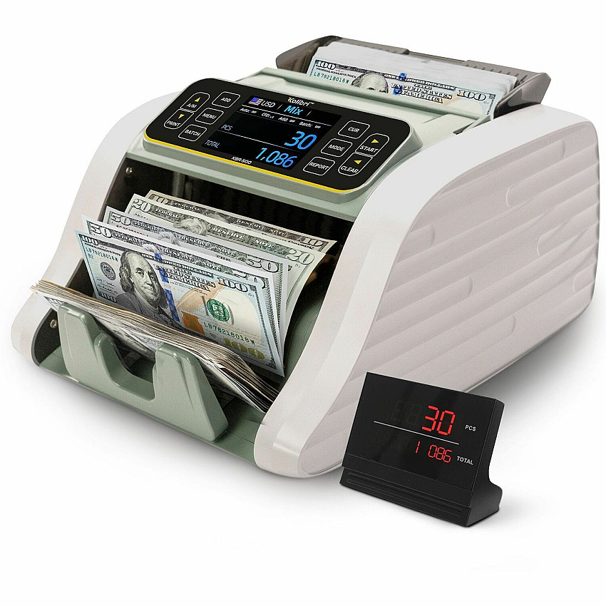 Kolibri Kolibri Mixed Bill Counter Counts @ 1200 bills/min - White - 1 Each (KBR500)
