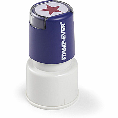 Trodat Star Impression Pre-Inked Stamp Message Stamp - Star - 0.75" Impression Diameter - Red - Round - 1 Each - TAA Compliant (5979)