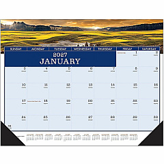 House of Doolittle Recycled Americana Monthly Desk Pad Julian Dates - Monthly - 12 Month - January 2027 to December 2027 - 1 Month Single Page Layout - 22" x 17" Sheet Size - 2" x 2.50" Block - Desk Pad - Multi - Paper - 1 Each (141) House of Doolittle Recycled Americana Monthly Desk Pad Julian Dates - Monthly - 12 Month - January 2027 to December 2027 - 1 Month Single Page Layout - 22" x 17" Sheet Size - 2" x 2.50" Block - Desk Pad - Multi - Paper - 1 Each (141)