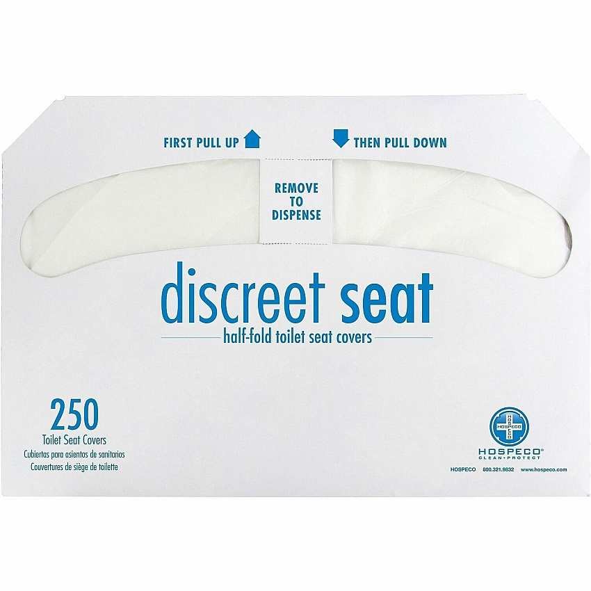 Hospeco Discreet TSC Half-Fld 20 250 S Half-fold - For Public Toilet - White - Fiber - 250/Pack - 20 / Carton (DS5000)