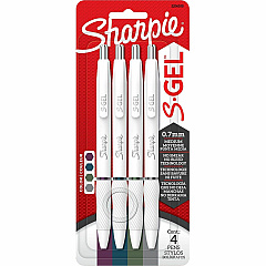 Sharpie S-Gel Pens 0.7 mm Medium Pen Point - Rich Dark Ink - Gel-based - Pearl White Plastic Barrel - 4 / Pack (2206100) Sharpie S-Gel Pens 0.7 mm Medium Pen Point - Rich Dark Ink - Gel-based - Pearl White Plastic Barrel - 4 / Pack (2206100)
