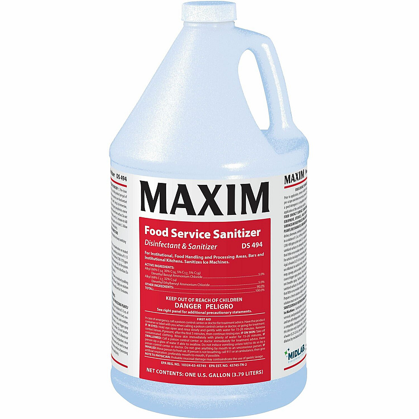 Midlab Surface Sanitizer For Multi Surface - Liquid - Disinfectant - White - 4 / Carton (04940041)