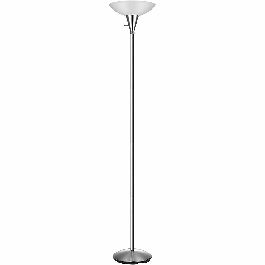 Victory Light V-Light Torchiere Floor Lamp 10 W LED Bulb - Energy Saving - Floor-mountable - Silver - for Reading, Waiting Area, Office, Meeting Room - 1 Each (CAVS7021601)