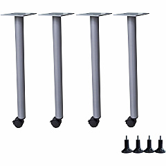 Lorell Invent Training Table Components Silver Post Leg Base - 4 Legs - 28.50" Height x 5.80" Width x 5.80" Depth - Training - Assembly Required - 4 / Set (LLR60804) Lorell Invent Training Table Components Silver Post Leg Base - 4 Legs - 28.50" Height x 5.80" Width x 5.80" Depth - Training - Assembly Required - 4 / Set (LLR60804)