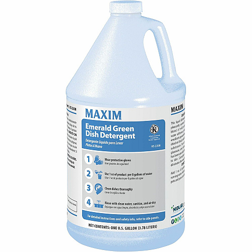 Midlab Liquid Dish Detergent For Dish - Concentrate - Liquid - 128 fl oz (4 quart) - Herbal Bouquet Scent - Pleasant Scent, Water Softening - White - 4 / Carton (22080041)