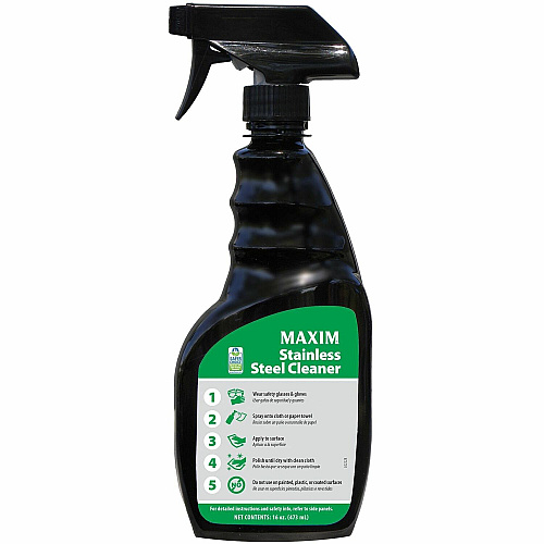 Midlab Stainless Steel Cleaner For Stainless Steel - Spray - 16 fl oz (0.5 quart) - Long Lasting, Fingerprint Resistant, Non-flammable, Petroleum Free, Streak-free, Smudge Resistant - Black - 6 / Carton (95450006)