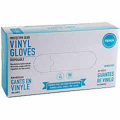 BLUZEN Powder-Free Vinyl Gloves 3 mil Thickness - X-Large Size - Vinyl - Clear - Comfortable - 100/Box - 10 / Carton (VIN101XLCT)