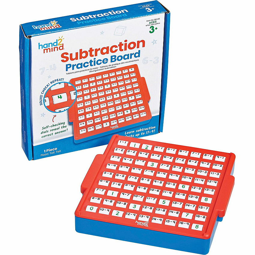 Learning Resources Subtraction Skills Practice Board Skill Learning: Interactive Learning, Subtraction - 1 Each (96248)