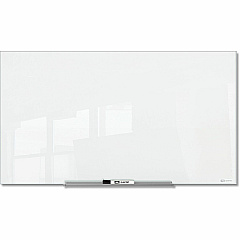 Quartet InvisaMount Magnetic Glass Board 48" (4 ft) Width x 72" (6 ft) Height - White Glass Surface - Horizontal - Magnetic - Frameless, Accessory Tray, Non-absorbent, Stain Resistant, Ghost Resistant, Scratch Resistant, Dent Resistant, Easy t (Q25F03IMW)