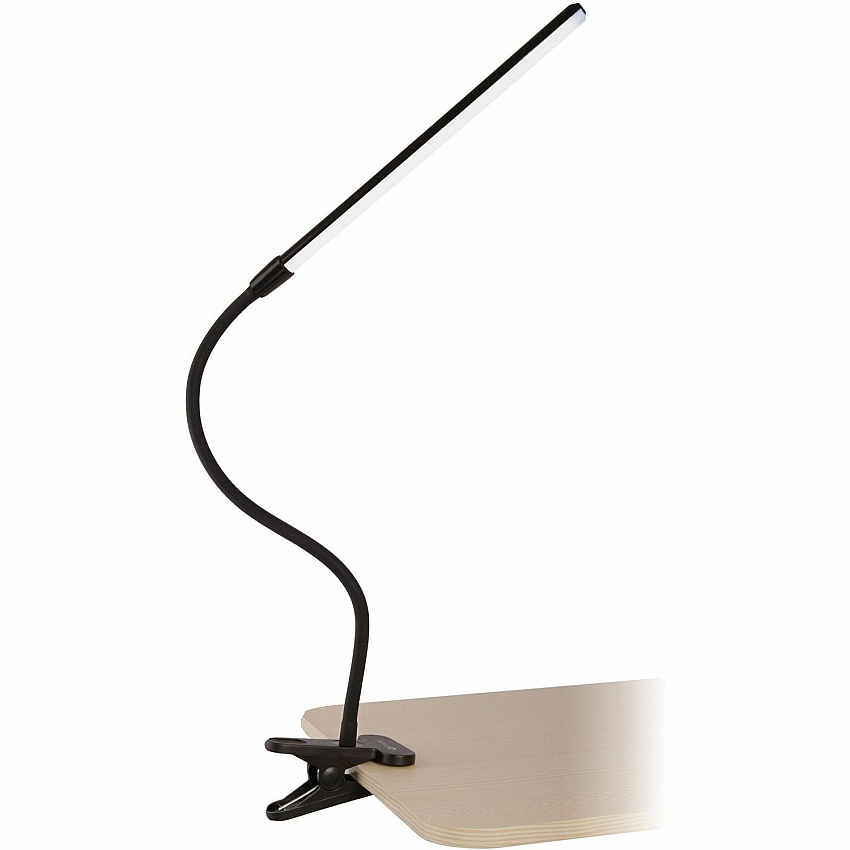 OttLite Clip-On LED Easel Lamp LED Bulb - Resin - Flexible Neck, ClearSun LED, Adjustable Height - Desk Mountable - Black - for Desk, Painting - 1 Each (CSJ37G5W)