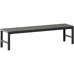 Lorell Faux Wood Outdoor Bench 17.8" Height x 72" Width x 17.8" Depth - Material: Faux Wood, Polystyrene - Finish: Gray - Sturdy, Easy to Clean - For Outdoor - 1 Each (LLR42670)