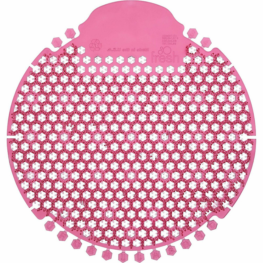Fresh Products Wave 360 Urinal Screens Lasts upto 60 Days - Splash Reducer, Odor Control - 5 / Box - Red (W36030SA)