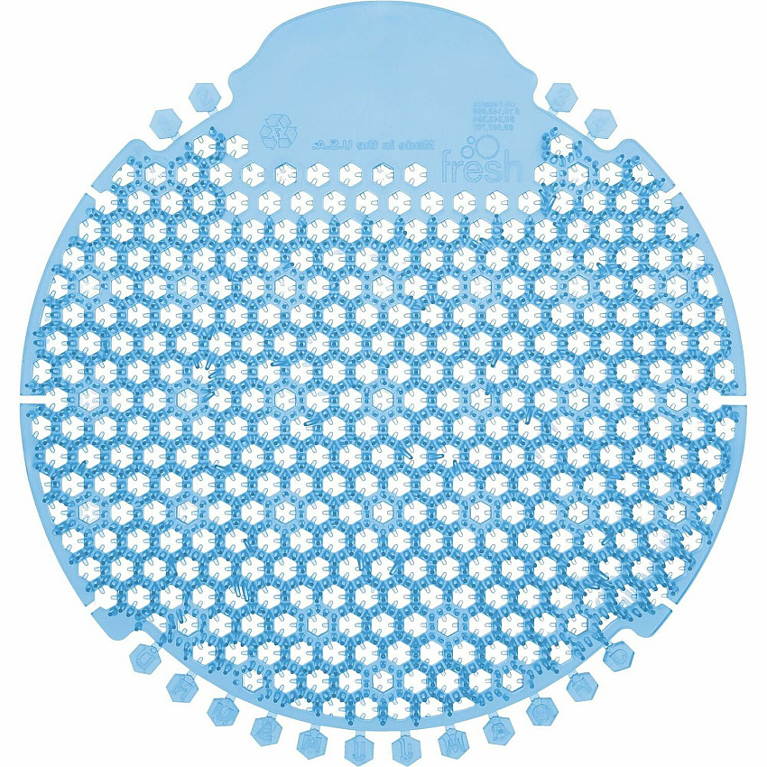 Fresh Products Wave 360 Urinal Screens Lasts upto 60 Days - Splash Reducer, Odor Control - 5 / Box - Blue (W36030CB)