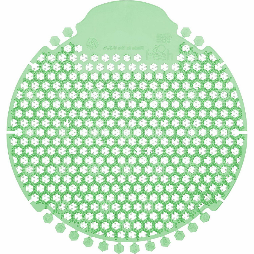 Fresh Products Wave 360 Urinal Screens Lasts upto 60 Days - Splash Reducer, Odor Control - 5 / Box - Green (W36030CME)