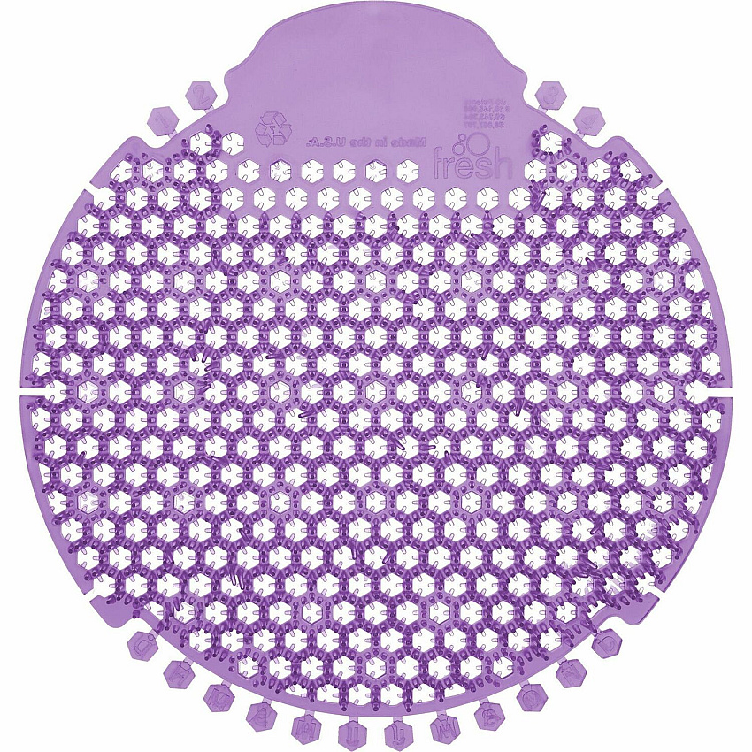 Fresh Products Wave 360 Urinal Screens Lasts upto 60 Days - Splash Reducer, Odor Control - 5 / Box - Purple (W36030LAV)