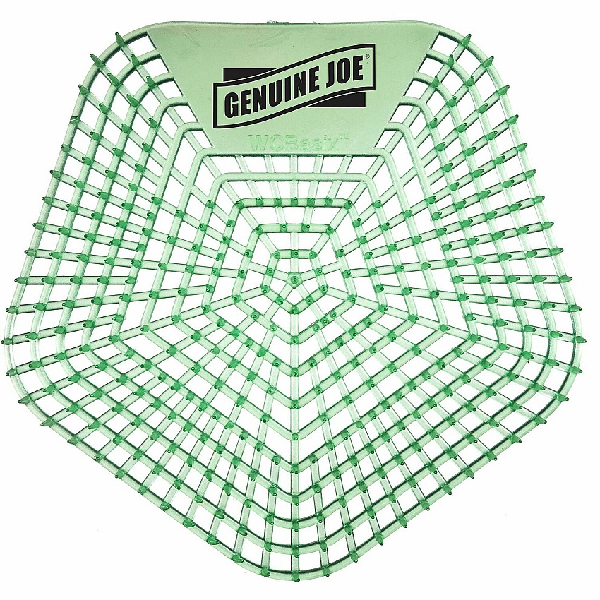 Genuine Joe Urinal Screens Lasts upto 30 Days - Dual Sided Design - 10 / Carton - Green (GJO85185)