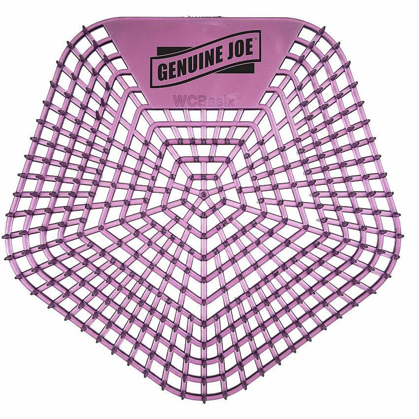Genuine Joe Urinal Screens Lasts upto 30 Days - Dual Sided Design - 10 / Carton - Purple (GJO85186)
