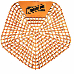 Genuine Joe Urinal Screens Lasts upto 30 Days - Dual Sided Design - 10 / Carton - Orange (GJO85187)