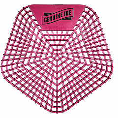 Genuine Joe Urinal Screens Lasts upto 30 Days - Dual Sided Design - 10 / Carton - Red (GJO85188)