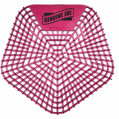 Genuine Joe Urinal Screens Lasts upto 30 Days - Dual Sided Design - 10 / Carton - Red (GJO85188)