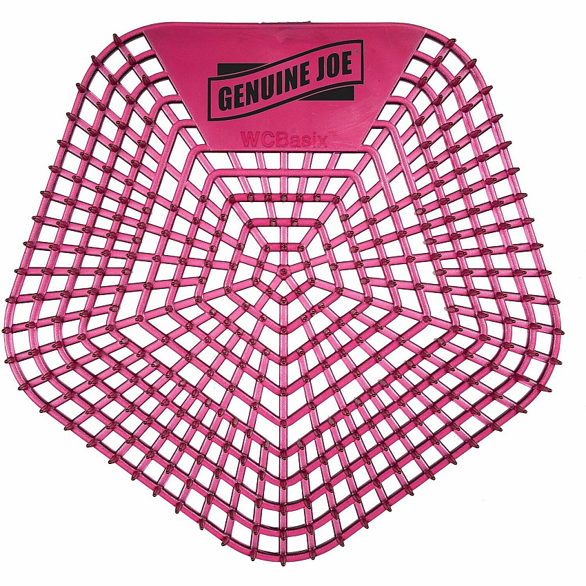 Genuine Joe Urinal Screens Lasts upto 30 Days - Dual Sided Design - 10 / Carton - Red (GJO85188)