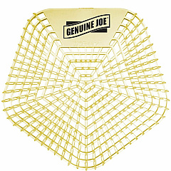 Genuine Joe Urinal Screens Lasts upto 30 Days - Dual Sided Design - 10 / Carton - Yellow (GJO85184)
