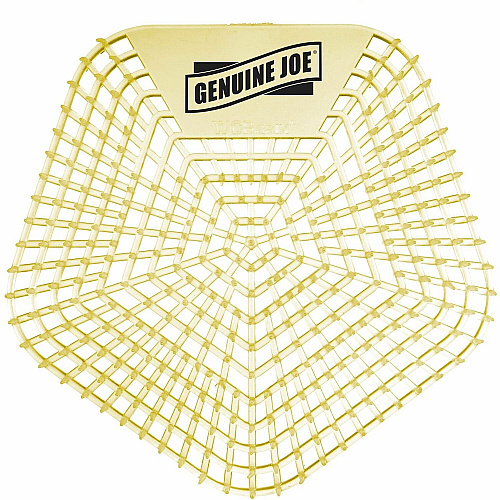 Genuine Joe Urinal Screens Lasts upto 30 Days - Dual Sided Design - 10 / Carton - Yellow (GJO85184)