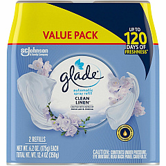 Glade Automatic Spray Refill Value Pack 12.4 fl oz (0.4 quart) - 70 Day - Long Lasting - 2/Pack - 3 / Carton (375366CT) Glade Automatic Spray Refill Value Pack 12.4 fl oz (0.4 quart) - 70 Day - Long Lasting - 2/Pack - 3 / Carton (375366CT)