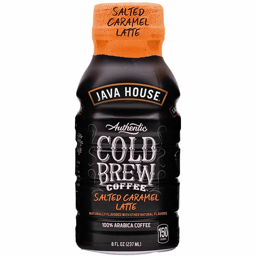 Java House Bottle Authentic Cold Brew Salted Caramel Latte Cold Brewed - 8 oz Per Bottle - Bottle - Salted Caramel Latte - 12 / Box (FA10L040)