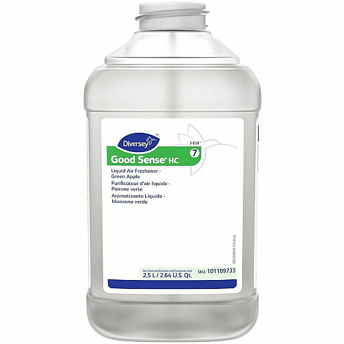 Diversey Good Sense Air Freshener Liquid - 84.5 fl oz (2.6 quart) - Green Apple - Odor Neutralizer - 1 Carton (101109733)