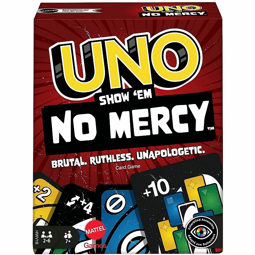 UNO Show 'Em No Mercy Card Game For Kids, Adults & Family Night, Parties And Travel 168 Card(s) - Party - 1 Each (HWV18)