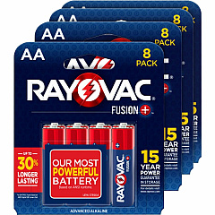 Rayovac Fusion Battery For Microphone, Toy, Video Game Controller, Headset, Remote Control Aircraft, High Drain Device - AA - 8 Batteries/Pack - 4 / Carton (8158TFUSCT) Rayovac Fusion Battery For Microphone, Toy, Video Game Controller, Headset, Remote Control Aircraft, High Drain Device - AA - 8 Batteries/Pack - 4 / Carton (8158TFUSCT)
