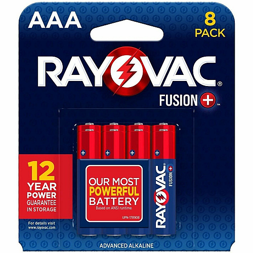 Rayovac Fusion Battery For Toy, Video Game Controller, Wireless Headset, Drone - AAA - 12 Year Shelf Life - 8 / Pack (8248TFUS1)