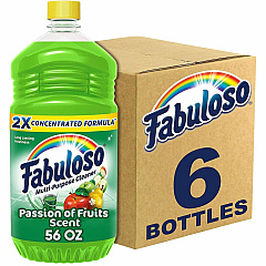 Fabuloso All-Purpose Cleaner For Multipurpose, Multi Surface - Concentrate - 56 fl oz (1.8 quart) - Passion of Fruits, Fresh Floral Scent - Recommended For: Grease Remover, Grime Remover, Dirt Remover - Long Lasting - Green Bottle - 6 / Carton (153043)