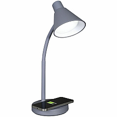 OttLite Twist LED Desk Lamp 16.8" Height - 5 W LED Bulb - Wireless Charging, Touch-activated, Adjustable Shade, ClearSun LED, Adjustable Brightness, Flexible Neck - Gray - for Desk, Smartphone - 1 Each (CSNWC51W) OttLite Twist LED Desk Lamp 16.8" Height - 5 W LED Bulb - Wireless Charging, Touch-activated, Adjustable Shade, ClearSun LED, Adjustable Brightness, Flexible Neck - Gray - for Desk, Smartphone - 1 Each (CSNWC51W)