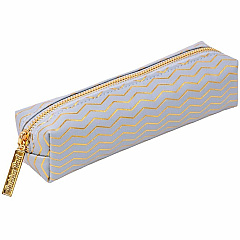 Pukka Pads Haze Carrying Case Pencil - Blue Vegan Leather, Faux Leather, Synthetic Leather Body - Holographic Geometric Gold, Gold Foil, Classy Geometric - 2" Height x 7.9" Width - 1 Each (9981BEHZE) Pukka Pads Haze Carrying Case Pencil - Blue Vegan Leather, Faux Leather, Synthetic Leather Body - Holographic Geometric Gold, Gold Foil, Classy Geometric - 2" Height x 7.9" Width - 1 Each (9981BEHZE)