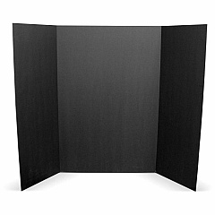 Flipside Products Flipside Foam Project Display Boards 36" Board Height x 48" Board Width - Black Foam Board Surface - Durable, Smooth, Sturdy, Tri-fold - 10 / Pack (3050810)