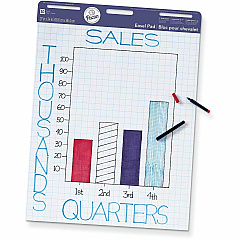 Pacon® Easel Pad, Non-Adhesive, White, 1 in grid ruled 27" x 34" , 50 Sheets White Sheet Color - 50 Sheets/Pad - Non-adhesive, Grid Pattern, Handle, Recyclable - 4 / Carton (P3387) Pacon® Easel Pad, Non-Adhesive, White, 1 in grid ruled 27" x 34" , 50 Sheets White Sheet Color - 50 Sheets/Pad - Non-adhesive, Grid Pattern, Handle, Recyclable - 4 / Carton (P3387)