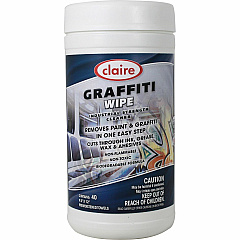 Claire Graffiti-Wipe For Hard Surface, Multipurpose - Wipe - Non-toxic, Non-flammable, Biodegradable, Abrasive, Non-scratching - White - 40 / Each (CL963) Claire Graffiti-Wipe For Hard Surface, Multipurpose - Wipe - Non-toxic, Non-flammable, Biodegradable, Abrasive, Non-scratching - White - 40 / Each (CL963)