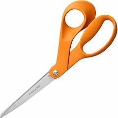 Fiskars Original Orange-handled Scissors 8" Overall Length - Bent - Stainless Steel Precision-ground Blade - Sharp Tip - 1 Each (1069755) Fiskars Original Orange-handled Scissors 8" Overall Length - Bent - Stainless Steel Precision-ground Blade - Sharp Tip - 1 Each (1069755)