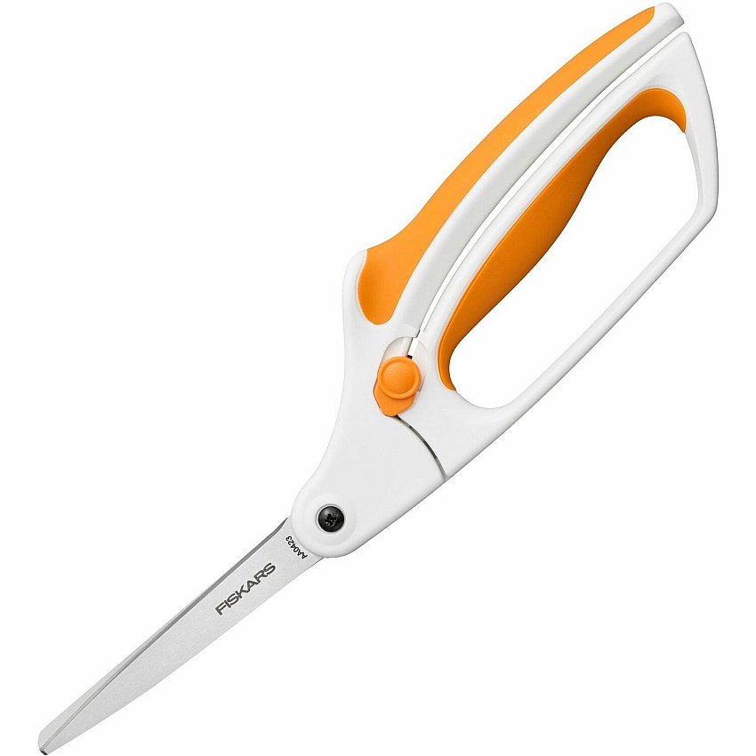 Fiskars Easy Action Bent Scissors Bent - Stainless Steel Precision-ground Blade - Sharp Tip - Multi - 1 Each (1069768)