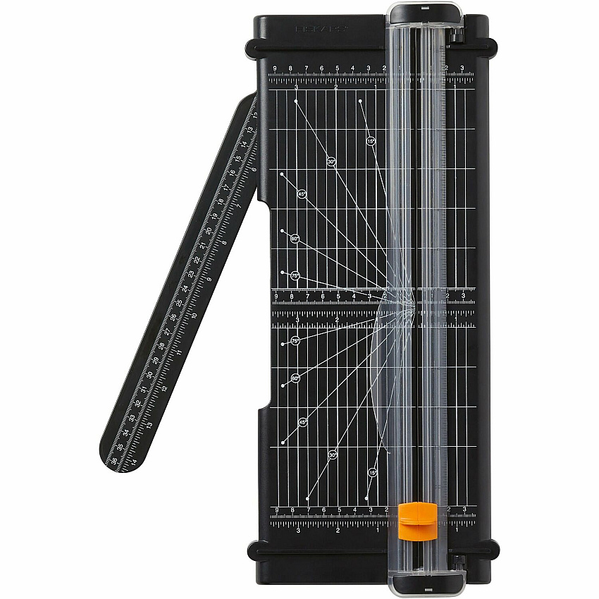 Fiskars SureCut 12" Portable Paper Trimmer Titanium Blade - Portable, Corrosion Resistant, Break Proof, Fray Proof, Wear Resistant Blade, Scratch Resistant Blade - Stainless Steel - Black - 1 Each (1071215)