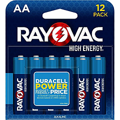 Rayovac Alkaline AA Batteries For Flashlight, Toy, Mouse, Remote Control - AA - 25 Year Shelf Life - 12 / Pack (81512T) Rayovac Alkaline AA Batteries For Flashlight, Toy, Mouse, Remote Control - AA - 25 Year Shelf Life - 12 / Pack (81512T)