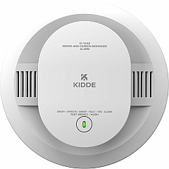 Kidde Combo Carbon Monoxide/Smoke Alarm 85 dB - Audible, Visual - Surface Mount, Wall Mountable, Ceiling Mountable - Red, Green, Amber - White - 1 Each (21031502)