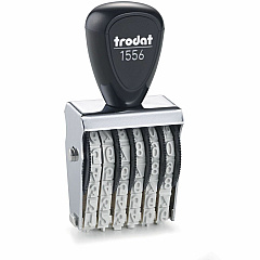 Trodat 6-Digit Numberer Number Stamp - 6 Bands - Gray - Rubber, Steel - 1 Each (RN026) Trodat 6-Digit Numberer Number Stamp - 6 Bands - Gray - Rubber, Steel - 1 Each (RN026)