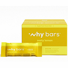 Why Bars Superfood Protein Snack Bars Gluten-free, Dairy-free, Soy-free, Non-GMO, Individually Wrapped - Zesty Lemon - 2.04 oz - 12 / Pack (WB7)