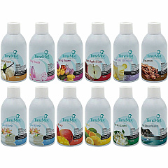 TimeMist Air Freshener Assortment Clean and Fresh, Mango, Citrus, Country Garden, Caribbean Waters, Vanilla, Lavender Lemonade, Dutch Apple/Spice, Spring Flower, Baby Powder, Cinnamon - 30 Day - Long Lasting, Odor Neutralizer - 12 / Carton (1050698)