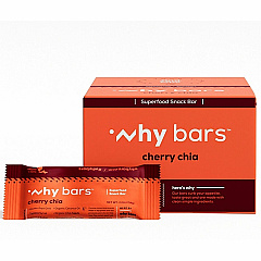 Why Bars Superfood Protein Snack Bars Gluten-free, Dairy-free, Soy-free, Non-GMO, Individually Wrapped - Cherry Chia - 2.04 oz - 12 / Pack (WB4)