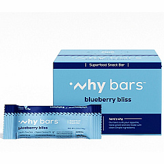 Why Bars Superfood Protein Snack Bars Gluten-free, Dairy-free, Soy-free, Non-GMO, Individually Wrapped - Blueberry Bliss - 2.04 oz - 12 / Pack (WB6)