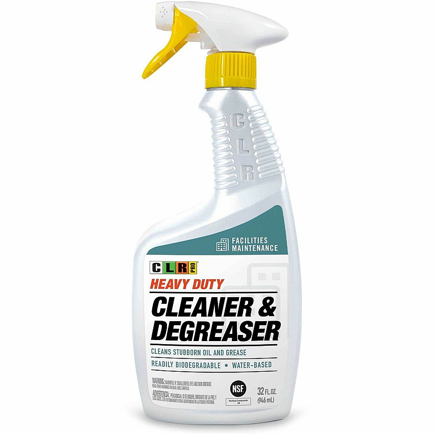CLR Pro Heavy-Duty Cleaner & Degreaser For Multipurpose - 32 fl oz (1 quart) - Heavy Duty, Water Based, Non-abrasive, Solvent-free - White - 1 Bottle (FMHDCD326P)